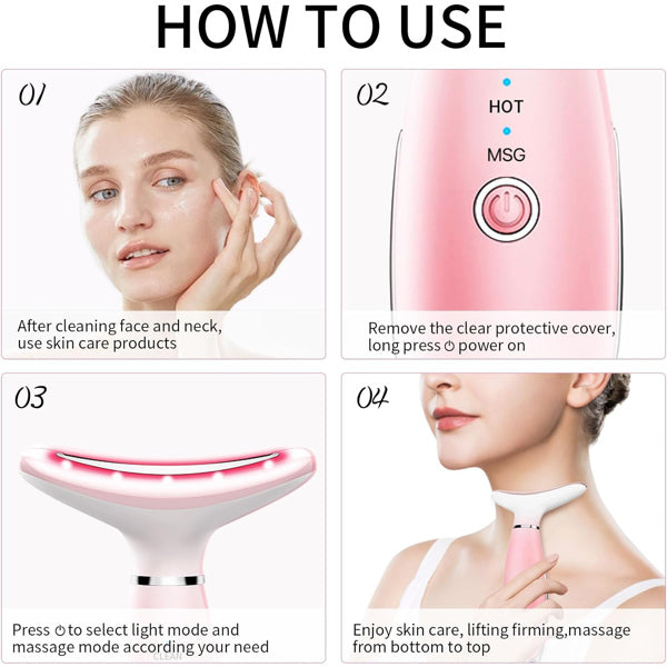 Glowlaya Swan red light neck and face massager – image 6