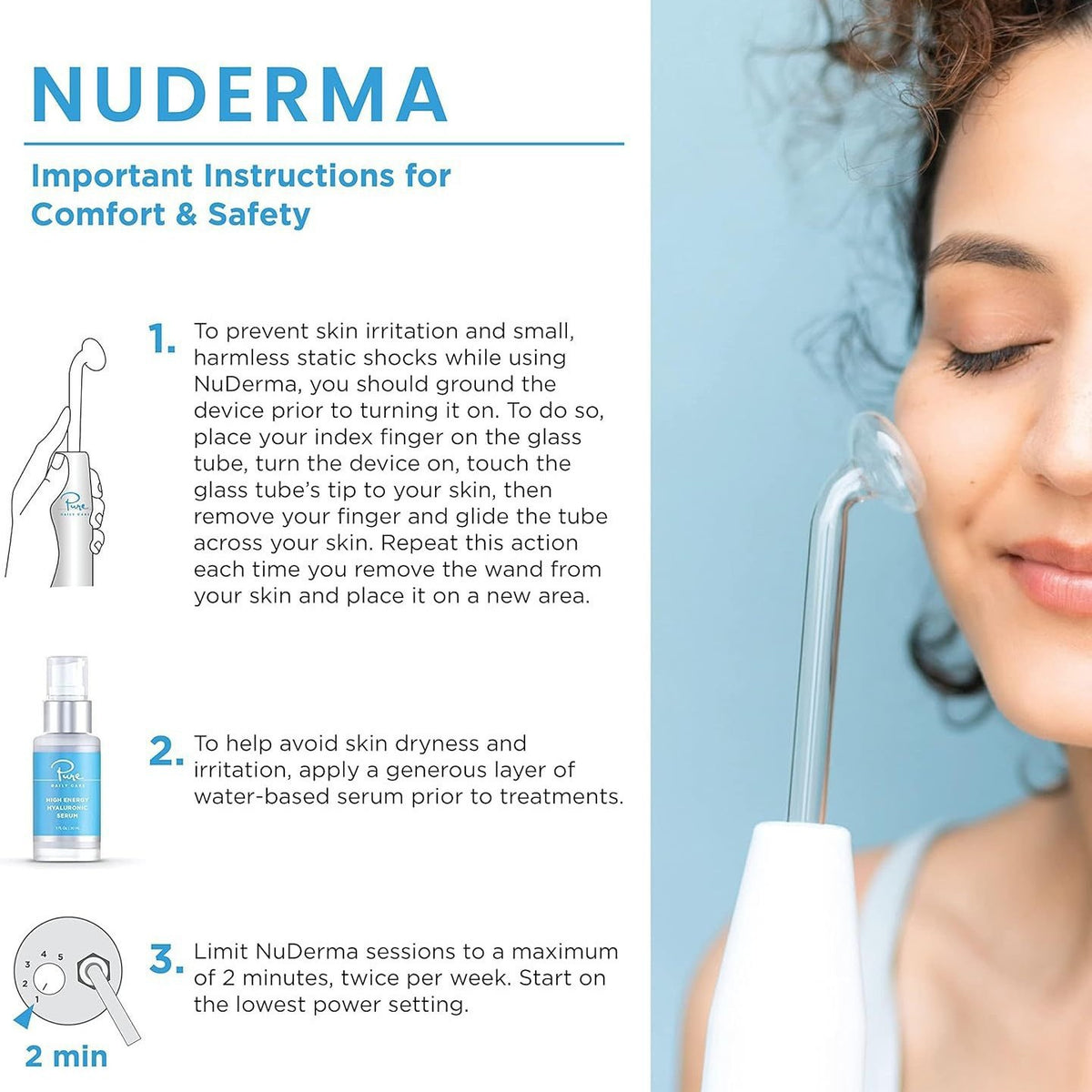Glowlaya Clear Wand 6-in-1 high frequency skin wand – image 3
