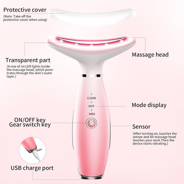 Glowlaya Swan red light neck and face massager – image 3